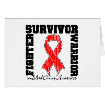 Blood Cancer Survivor Fighter Warrior Greeting Card