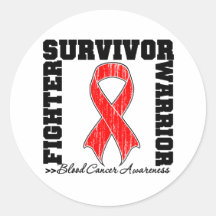 Blood Cancer Survivor Fighter Warrior Sticker