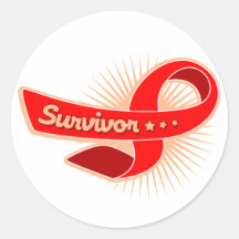 Blood Cancer Survivor Ribbon Stickers