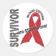 Blood Cancer Survivor Round Stickers