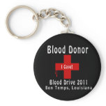 blood donor 2011 W-drops Keychains