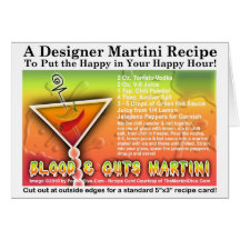 Blood & Guts Halloween Martini Recipe Card