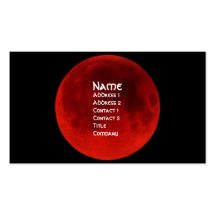 Blood Moon Gothic Profile Card Business Cards