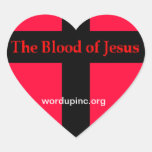 Blood of Jesus Heart Sticker