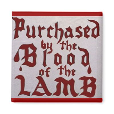 Blood of the Lamb Fridge Magnet by Ritacarrion