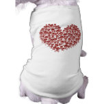 Blood Red Skull Heart Dog Clothing