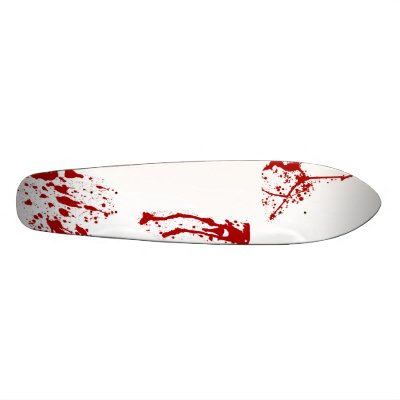 Blood Splatter Skateboard Oldschool by kinggraphx