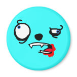 Blood stained crazy creature face