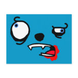 Blood stained crazy creature face