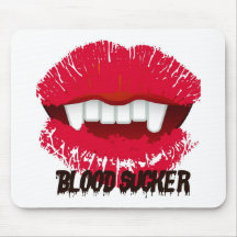 BLOOD SUCKER VAMP LIPS PRINT MOUSE PAD