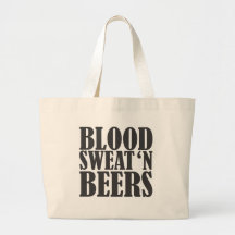 blood sweat n beers canvas bags
