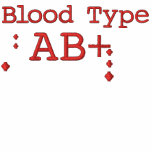 Blood Type AB+ Embroidered Hoodie
