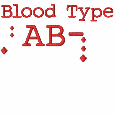 Blood Type AB- Embroidered T-shirt by opheliasart