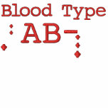 Blood Type AB- Embroidered T-shirt