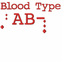 Blood Type AB- Embroidered T-shirt