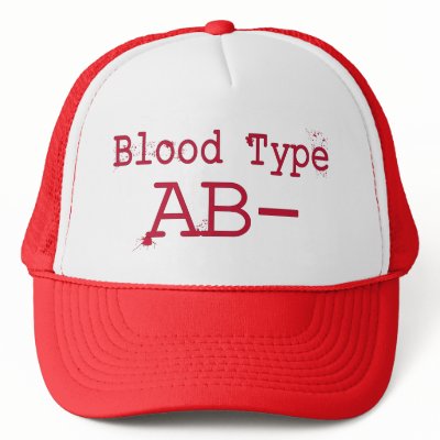 Blood Type AB Negative Hats by opheliasart