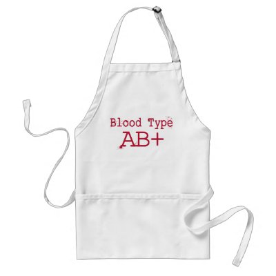 Blood Type AB Positive Aprons by opheliasart