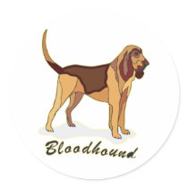 Bloodhound,Png Round Stickers