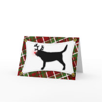 Bloodhound Reindeer Christmas Card