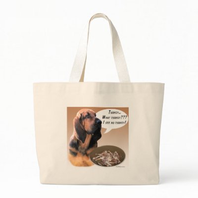 Bloodhound Turkey Tote Bags by GreyWolfCreation