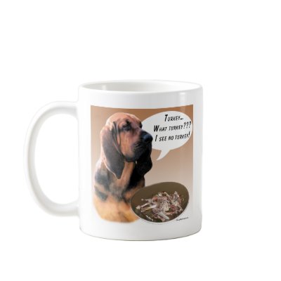 Bloodhound Turkey Coffee Mug by GreyWolfCreation