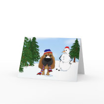 Bloodhound Winter Scene