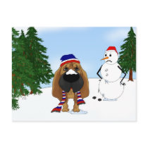 Bloodhound Winter Scene