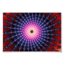 Bloodshot Fractal Swirl Photo Art