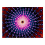 Bloodshot Fractal Swirl Postcard