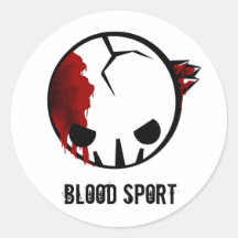 BloodSport: Bullet to the Brain Round Stickers