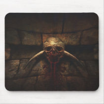 Bloodthirst - horror gore mousepad with a skull