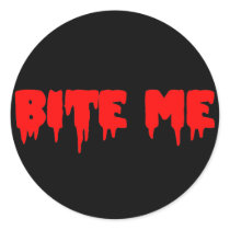 Bloody "Bite Me" Sticker