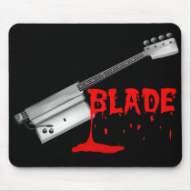 Bloody Halloween Bass Guitar Mouse Mat