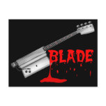 Bloody Halloween Bass Guitar Post Cards