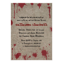 Bloody Halloween Party invitation