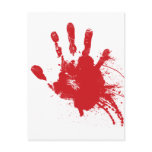 Bloody Handprint Postcard