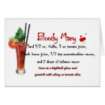 Bloody Mary Drink Recipe Greeting Card