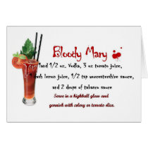 Bloody Mary Drink Recipe Greeting Card