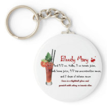 Bloody Mary Drink Recipe Keychains