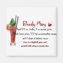 Bloody Mary Drink Recipe Magnets