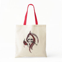 Bloody Rose Reaper Tote Canvas Bags