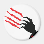 bloody Scratch hand Fridge Magnets
