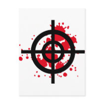 bloody target sniper postcard