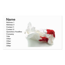 Bloody tissue business card
