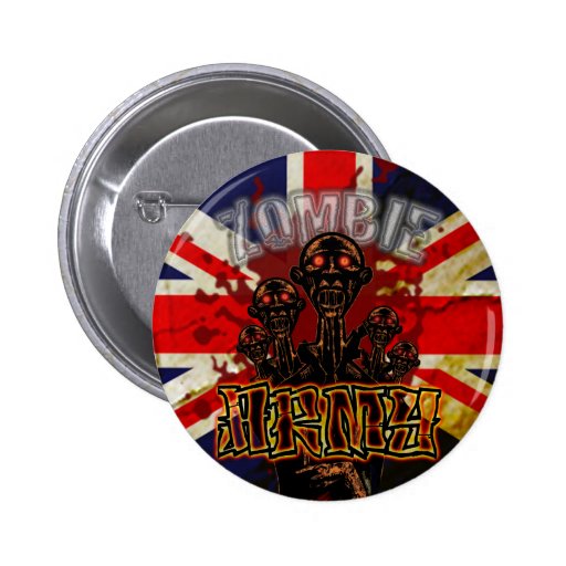 Bloody Zombie Army Button