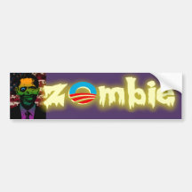 Bloody Zombie Obama Bumper Sticker