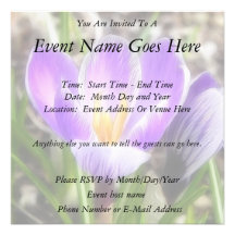 Bloom And Bud - Crocuses Invites