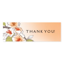 Blooming Cherry Blossoms Gift Tag peach Business Card Templates