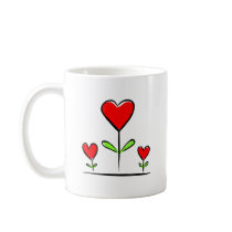 Blooming Hearts Flowers Love Heart Coffee Mugs