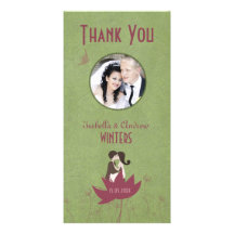 Blooming Love 2 Thank You Photo Personalized Photo Card
